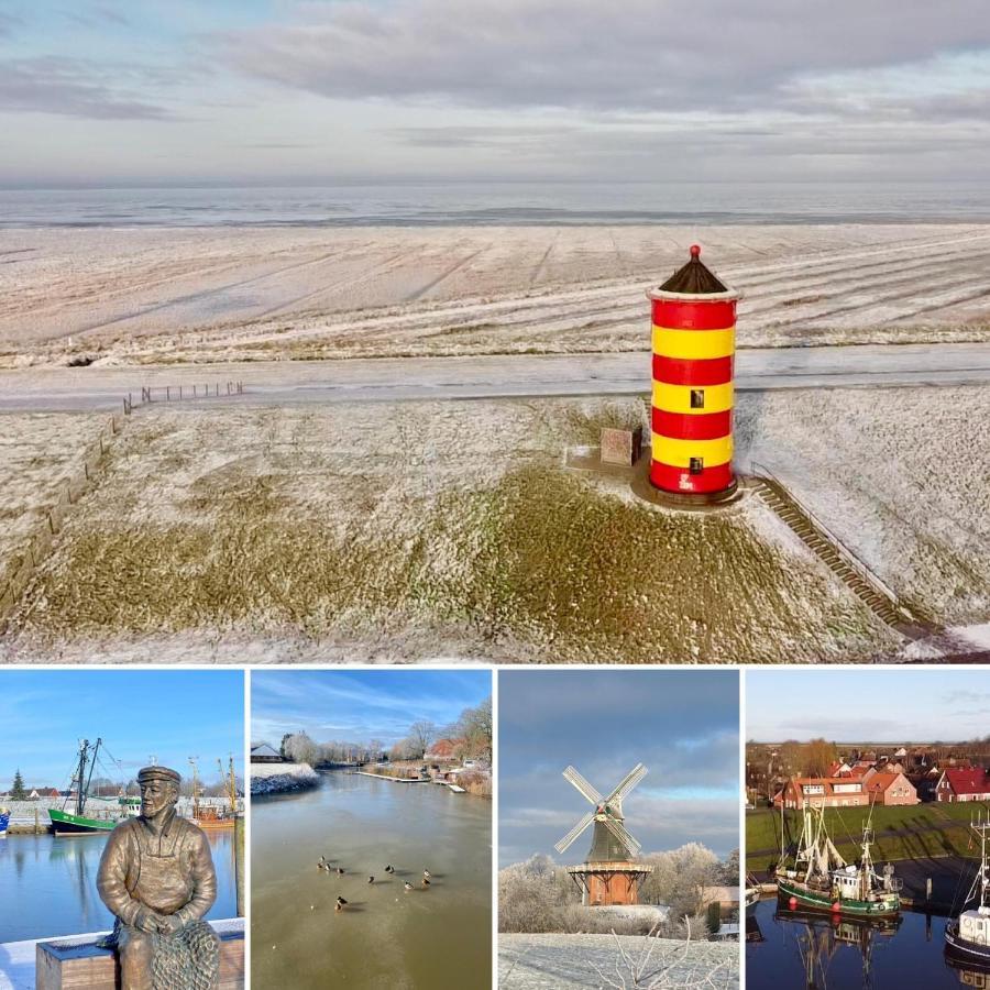 Oltmanns Ferienhaus Bummert Am Hafen Greetsiel Esterno foto