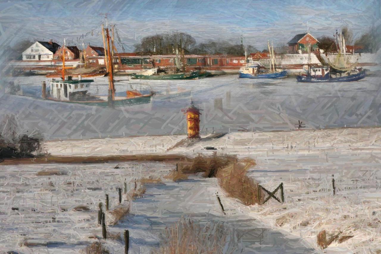 Oltmanns Ferienhaus Bummert Am Hafen Greetsiel Esterno foto
